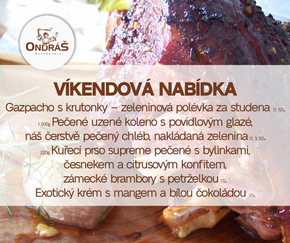 Víkendové menu 20. - 21.7.24