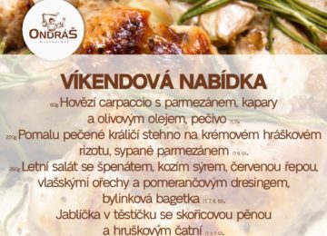 Víkendové menu 24. - 25.8.24