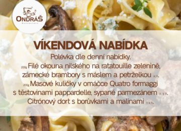 Víkendové menu 31.8. - 1.9.24