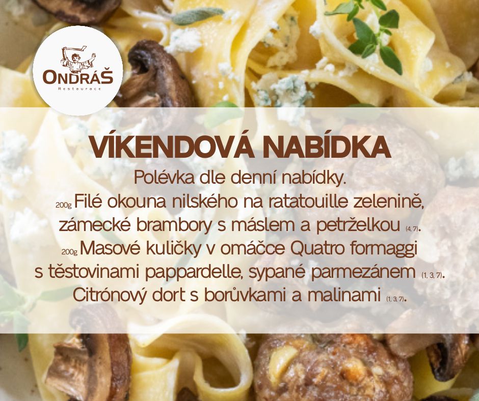 Víkendové menu 31.8. - 1.9.24