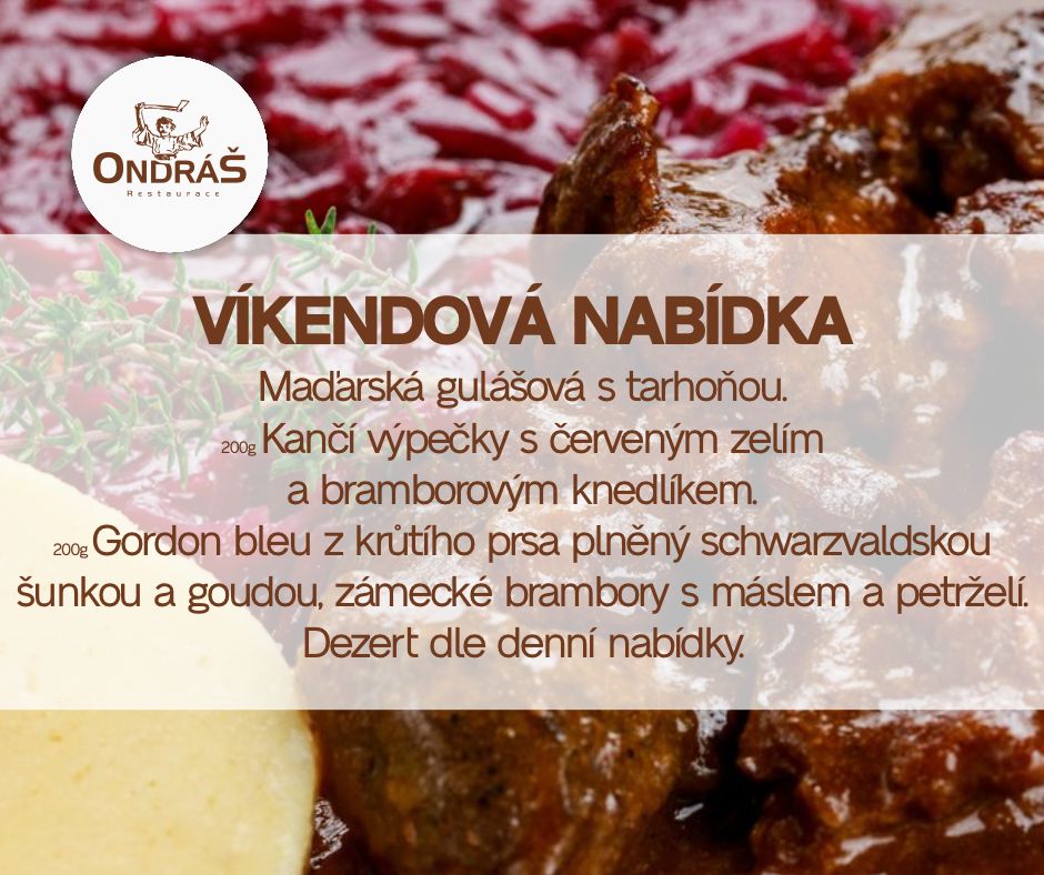 Víkendové menu 23.11. - 1.12.24