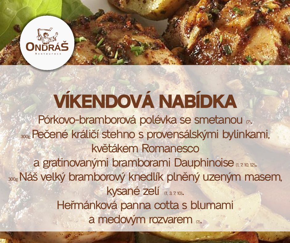 Víkendové menu 29. - 30.6.24